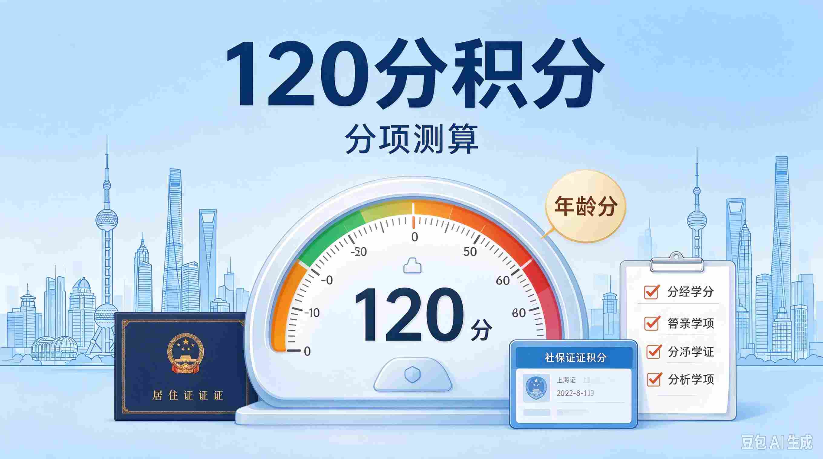 大专无学历提升，纯社保能不能凑上海120积分？